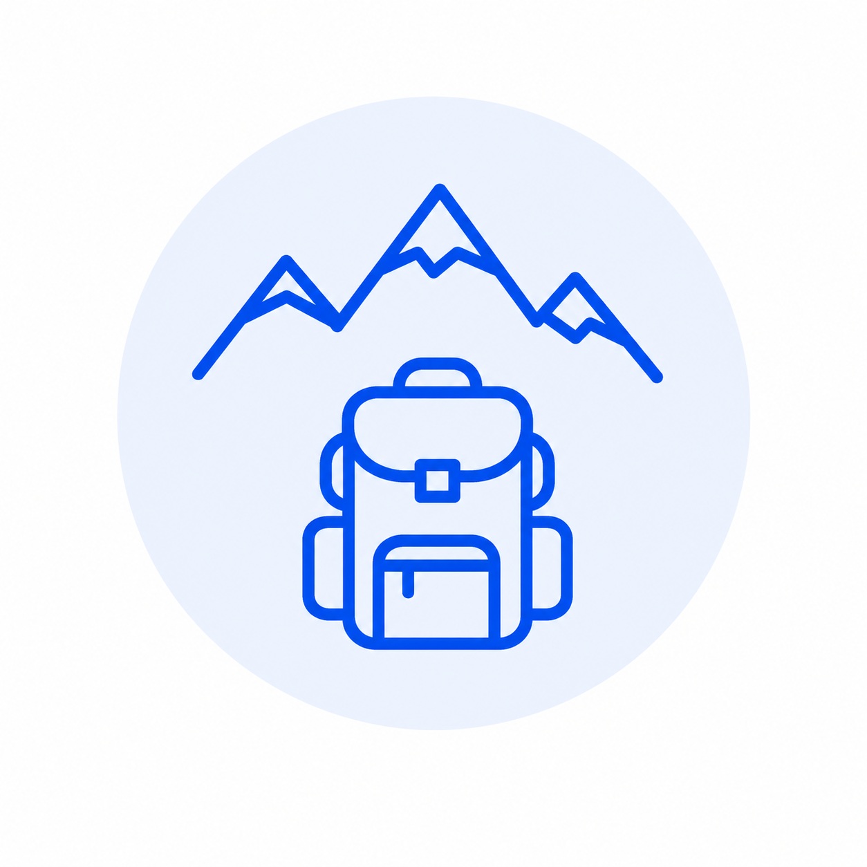 Sac de randonnée et montagnes