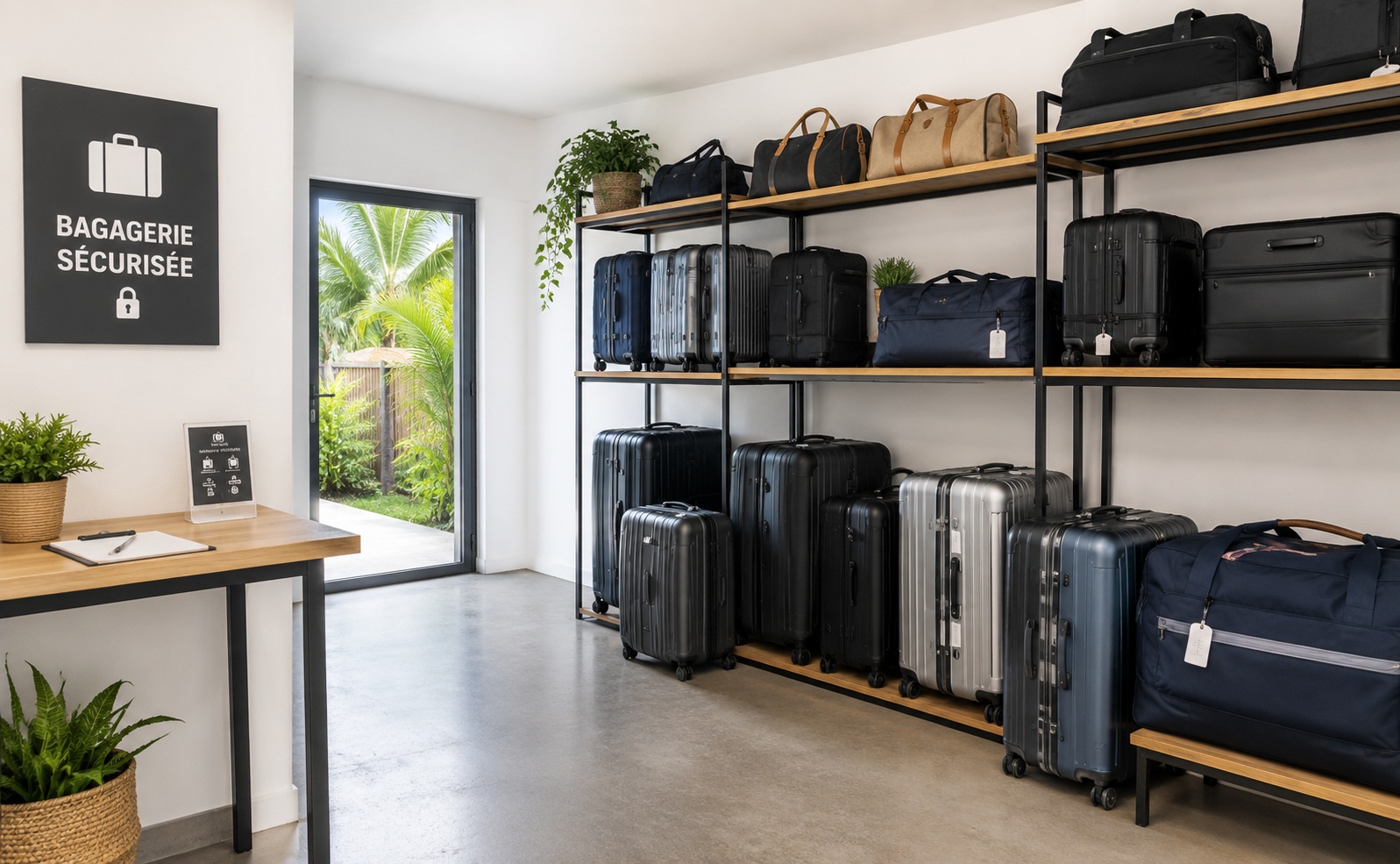 Local sécurisé de consigne de bagages à Sainte-Clotilde
